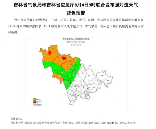 吉林大雨最新预报及其影响